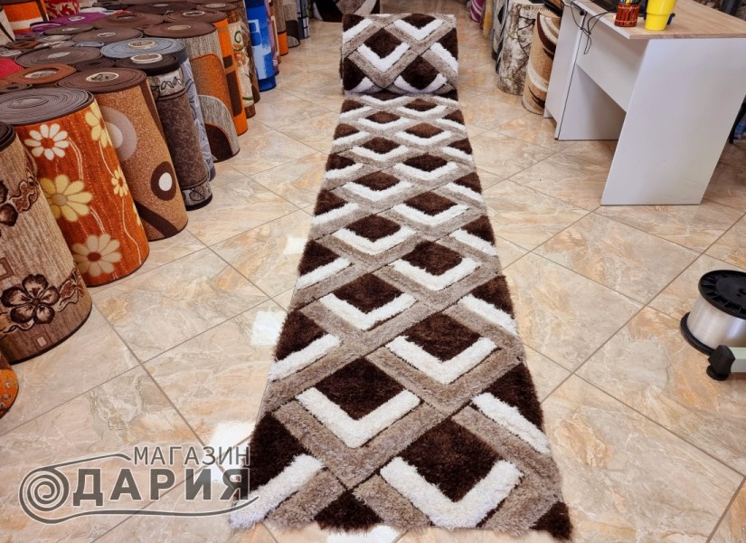 Тъкана пътека 3D SHAGGY GRANDE 400 brown